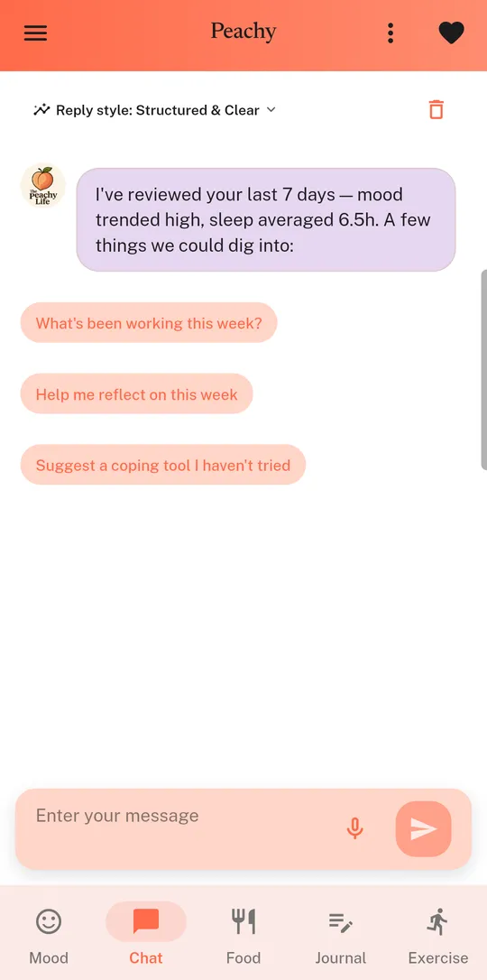 A conversation with the AI companion